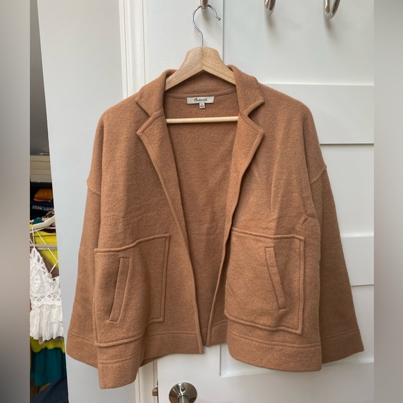 Madewell Lisbon Tan Merino Wool Sweater Jacket - Picture 5 of 10